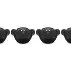 Le Creuset Cast Iron Classic Gourmet Set of 4 Mini-Cocotte 11cm Matte Black image number 2