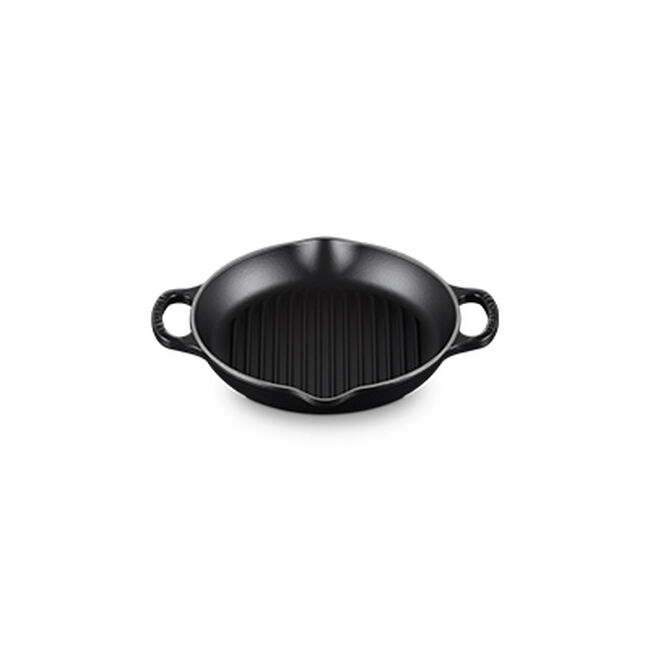 Le Creuset Cast Iron Signature Deep Round Grill 25cm Matte BlackMatte Black image number 2