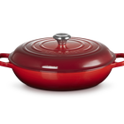 Le Creuset Cast Iron Signature Shallow Casserole 30cm CeriseCerise image number 1