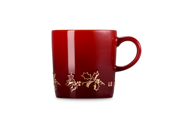 Le Creuset Stoneware Holly Mug with Gold Decal 350ml image number 4