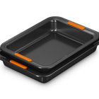 Le Creuset Metal Bakeware Set of 2 Rectangular Cake Tins image number 3