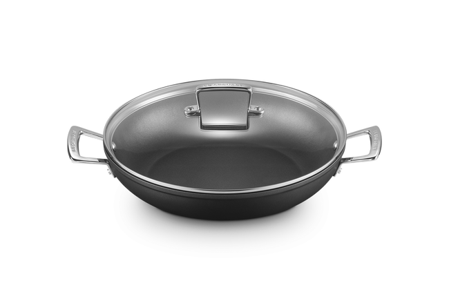 Le Creuset Non Stick Toughened Non-Stick Shallow Casserole with Glass Lid 30cm image number 2