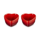 Stoneware Set of 2 Heart RamekinsCerise image number 1
