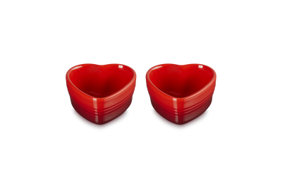 Stoneware Set of 2 Heart Ramekins