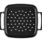 Le Creuset Cast Iron Alpine Outdoor Square Grill Basket 30cm Matte Black image number 5