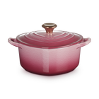 Le Creuset Cast Iron Classic Heart Casserole with Copper Knob 20cm Berry image number 1
