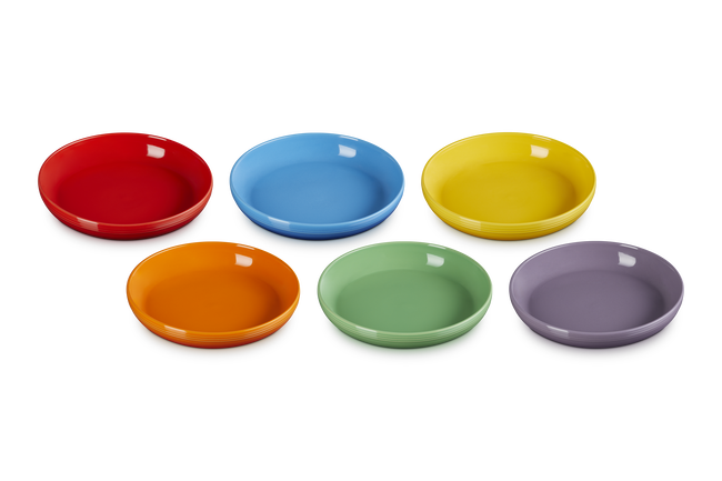 Stoneware Rainbow Set of 6 Coupe Pasta Bowls image number 3