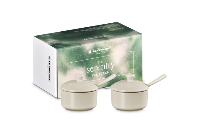 Le Creuset Serenity Stoneware Set of 2 Condiment Pots image number 2