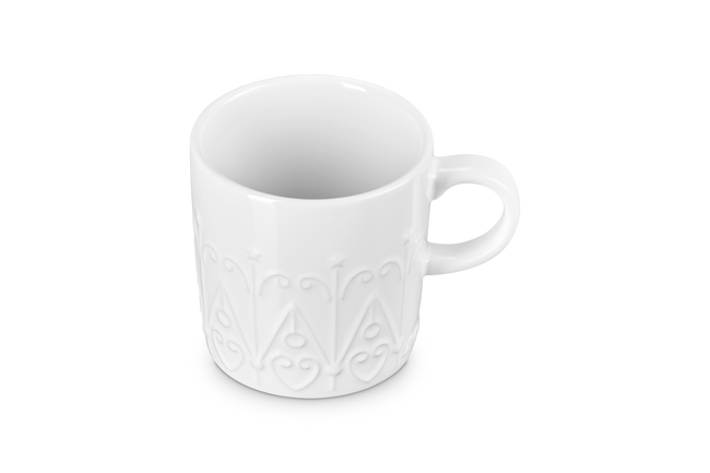 Le Creuset Stoneware Mug 350ml L'Etoile Relief WhiteWhite image number 2