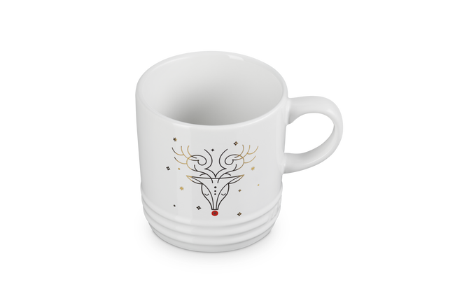 Le Creuset Stoneware Noel London Mug Rudolph 350ml White image number 2