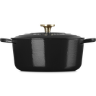 Le Creuset Cast Iron Signature Round Casserole 26cm OnyxOnyx image number 3
