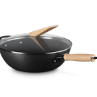 Le Creuset Carbon Steel Wok with Glass Lid & Wooden Handle 30cm image number 10