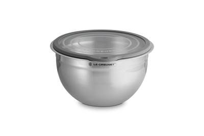 Le Creuset Stainless Steel Mixing Bowl with Glass Lid 27cm