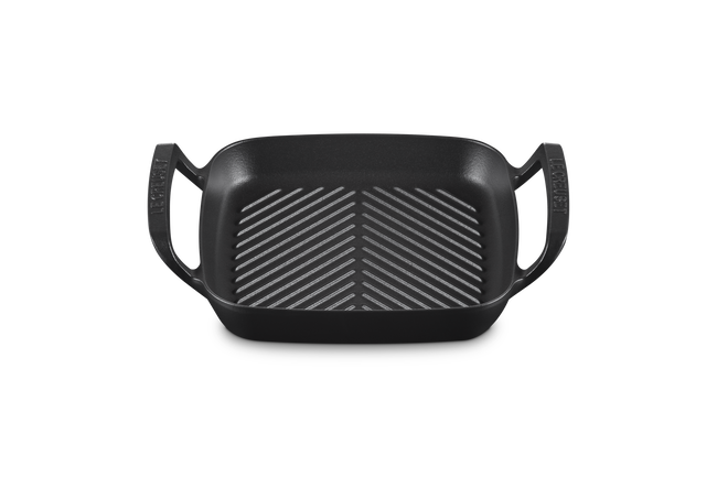 Le Creuset Cast Iron Alpine Outdoor Square Grill 26cm Matte Black image number 2