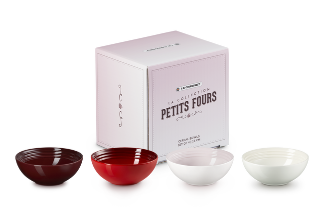 Stoneware Petits Fours Set of 4 Cereal Bowls image number 1