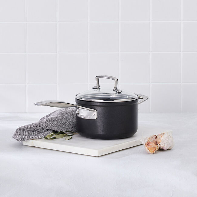 Le Creuset Toughened Non-Stick Saucepan with Glass Lid & Helper Handle image number 6
