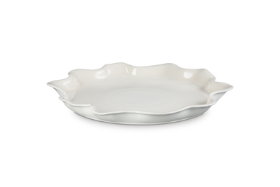 Stoneware Iris Serving Platter