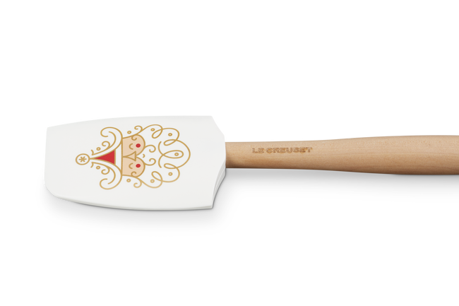 Le Creuset Silicone Craft Medium Spatula Santa Decal White image number 2