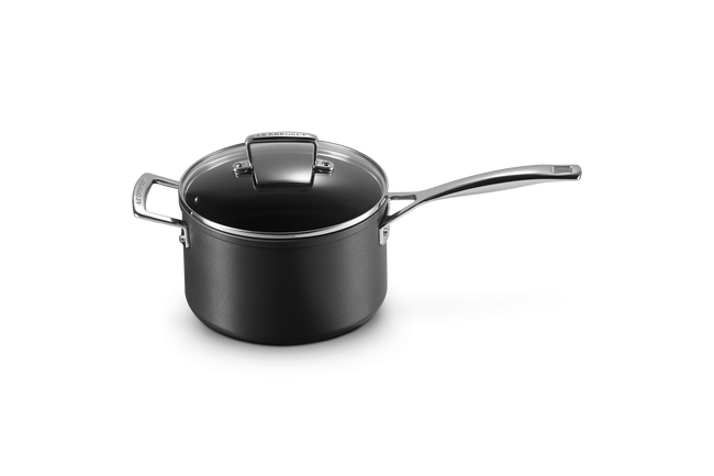 Le Creuset Toughened Non-Stick Saucepan with Glass Lid & Helper Handle image number 2