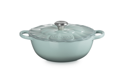 Le Creuset Cast Iron Signature Petal Soup Pot 26cm Sea Salt