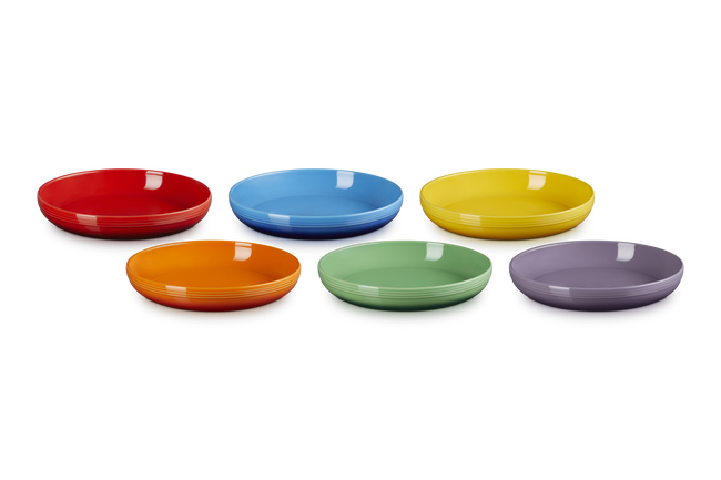 Stoneware Rainbow Set of 6 Coupe Pasta Bowls image number 2