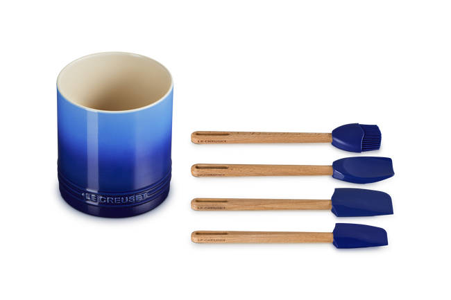 Le Creuset Stoneware Signature 5-Piece Utensil Set AzureAzure Blue image number 2