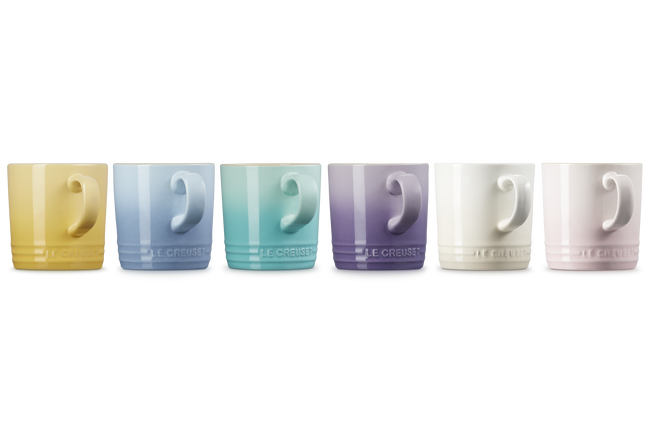 Le Creuset Stoneware Sorbet Set of 6 London Mugs 350ml image number 5