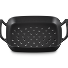 Le Creuset Cast Iron Alpine Outdoor Square Grill Basket 30cm Matte Black image number 2