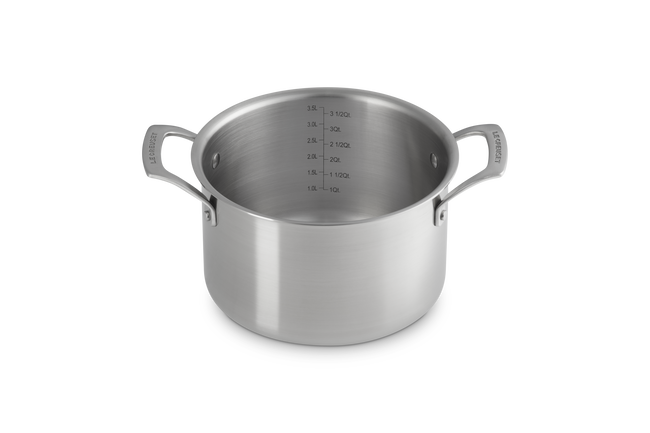 Le Creuset Essential 3-ply Stainless Steel 20cm Deep Casserole with Lid image number 3
