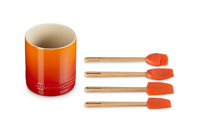 Le Creuset Stoneware Signature 5-Piece Utensil Set FlameFlame image number 2