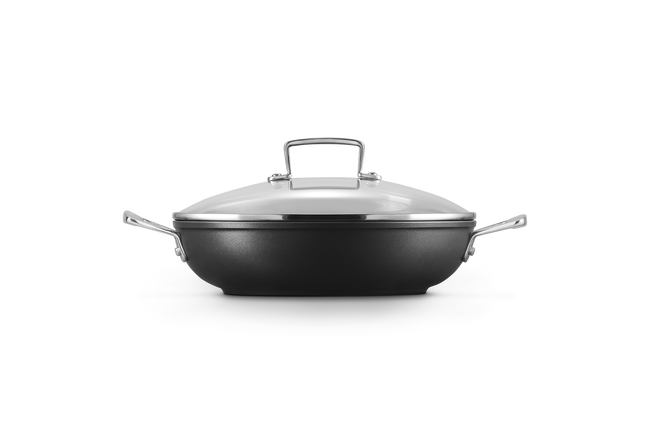 Le Creuset Toughened Non-Stick Shallow Casserole with Glass Lid 26cm image number 3