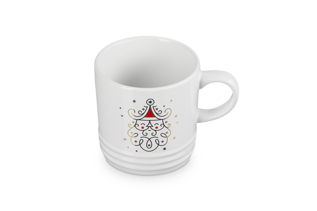 Le Creuset Stoneware Noel London Mug Santa 350ml White image number 2