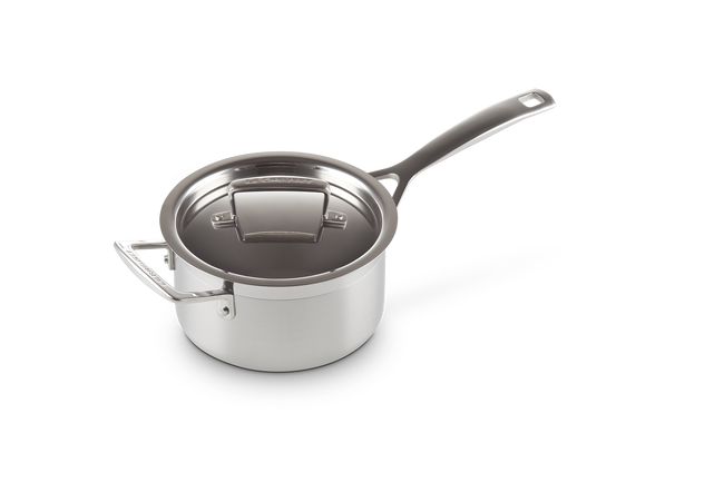 3-ply Stainless Steel Saucepan with Lid & Helper Handle image number 9