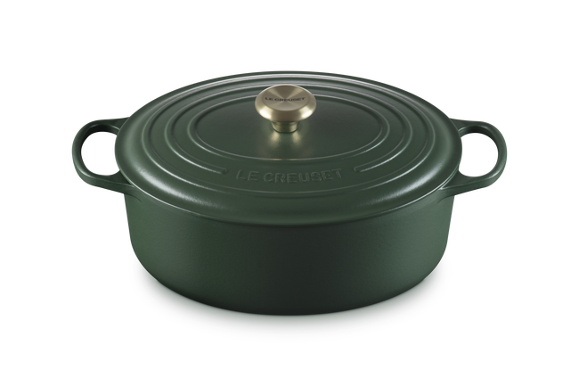 Le Creuset Cast Iron Signature Oval Casserole 31cm For&ecirc;tFor&ecirc;t image number 2