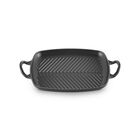 Le Creuset Cast Iron Signature Shallow Rectangular Grill 30cm Matte BlackMatte Black image number 2