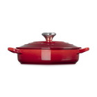 Le Creuset Cast Iron Classic Shallow Heart Casserole with Light Gold Heart Knob 20cm CeriseCerise image number 3