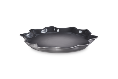 Stoneware Iris Serving Platter