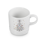 Le Creuset Stoneware Noel London Mug Christmas Tree 350ml White image number 2