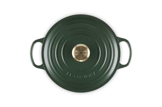 Le Creuset Cast Iron Signature Round Casserole 24cm For&ecirc;tFor&ecirc;t image number 4
