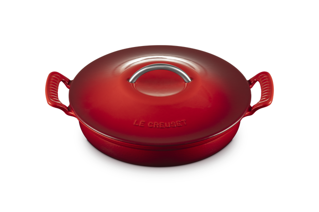 Le Creuset Cast Iron Classic Modern Heritage Shallow Casserole 28cm CeriseCerise image number 2