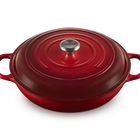 Le Creuset Cast Iron Signature Shallow Casserole 30cm CeriseCerise image number 2