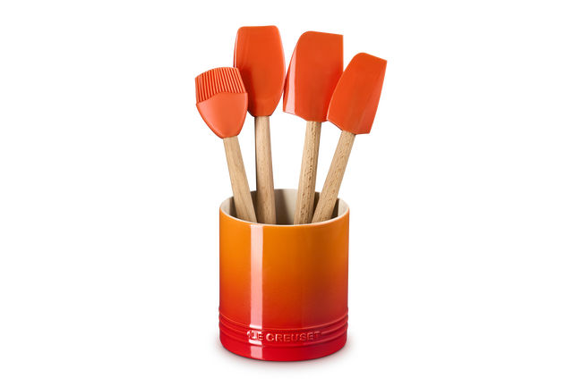 Le Creuset Stoneware Signature 5-Piece Utensil Set FlameFlame image number 1
