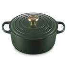 Le Creuset Cast Iron Signature Round Casserole 24cm For&ecirc;tFor&ecirc;t image number 2