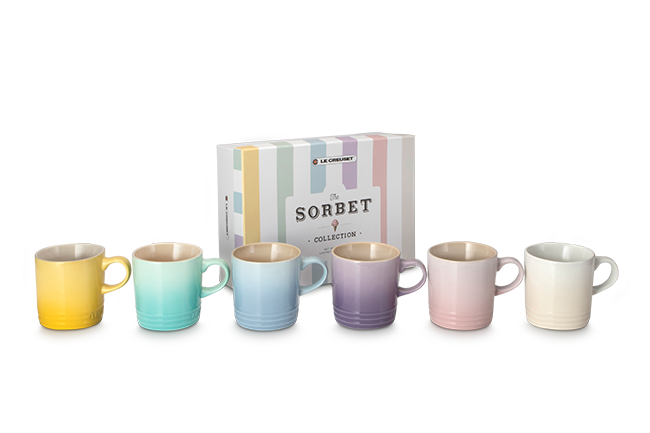 Le Creuset Stoneware Sorbet Set of 6 London Mugs 350ml image number 1
