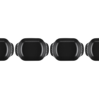 Le Creuset Cast Iron Gourmet Set of 4 Mini Rectangular Bakers 13cm Matte Black image number 4