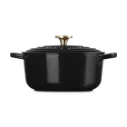 Le Creuset Cast Iron Signature Round Casserole 20cm OnyxOnyx image number 3
