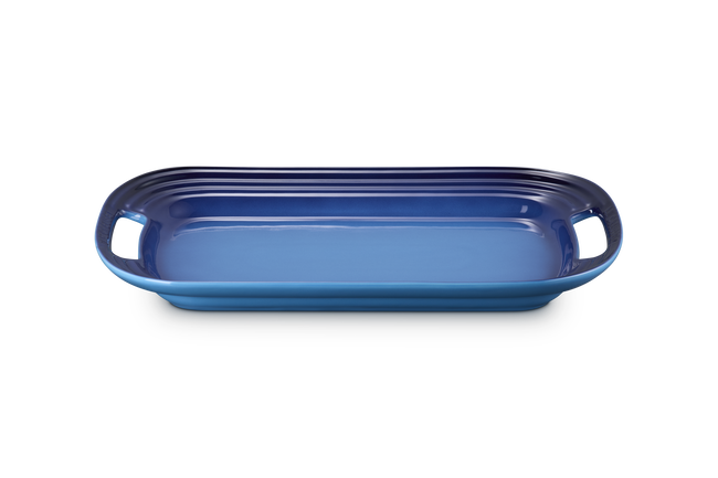 Stoneware BBQ PlatterAzure Blue image number 1