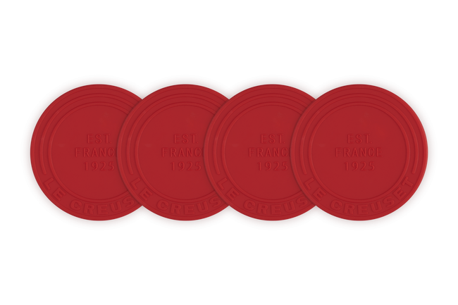 Silicone Set of 4 Coasters 1925 Design image number 1