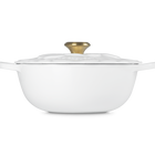 Le Creuset Cast Iron Signature Petal Soup Pot 26cm WhiteWhite image number 3