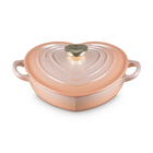 Le Creuset Cast Iron Classic Shallow Heart Casserole with Light Gold Heart Knob 20cm image number 4